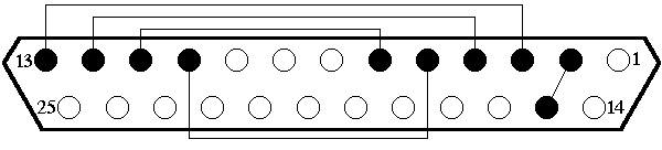 Parallel Port Loopback Plug (N-Loopback)